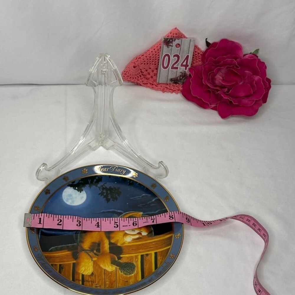 Vintage The Garfield Collectors Plates "Dear Diary Series" What a Night - Picture 6 of 6
